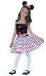 Girl's Little Mouse White and Black Polka-dot Dress Book Week Costume Image