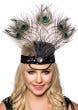 Tall Peacock Feather Showgirl Headband Main Image