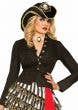 Women's Black Pirate Jacket Costume Accessory Main Image