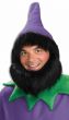 Purple Men's Elf Gnome Hat and Beard costume accessory main image