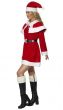 Red and White Fleece Sexy Miss Santa Women's Christmas Costume - Side Image