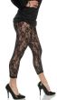 Image of 1980s Womens Floral Black Lace Costume Leggings