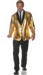 Men's Plus Size Metallic Gold 50's Costume Jacket Main Image