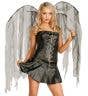 Large Black and White Organza Gothic Fairy Costume Wings - Alternative View