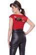50's Women's Red and Black Retro Greaser Costume Back
