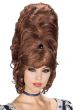 Women's Large Auburn Beehive Costume Wig with Jewels