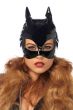 Black Vinyl Women's Catwoman Costume Mask Alternative Image