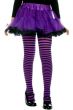 Black and Purple Striped Girls Costume Tights