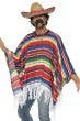 Men's Mexican Muilti Coloured Fancy Dress Poncho Front Image 