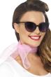 Womens Pink Chiffon 50s Dress Up Neck Scarf Costume Accessory