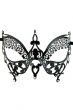 Butterfly Black Metal Masquerade Ball Mask - Main Image