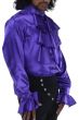 Pop Star Prince Mens Plus Size Purple Costume Shirt - Close Up Image