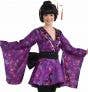 Japanese Girl's Purple Geisha Kimono Fancy Dress Front