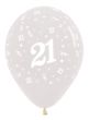 Image of 21st Birthday Crystal Clear 25 Pack Party Balloons
