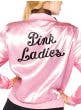 Pink Satin Women's Pink Ladies Grease Costume Jacket - Back Image