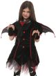 Girls Gothic Black Bad Fairy Halloween Costume - Close Image