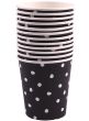 Image of Black and White Polka Dot 12 Pack Paper Cups