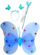 Image of Pretty Blue Girls Butterfly Fairy Wings Accessory Kit