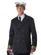 Men's Black Airline Captain Uniform Fancy Dress Costume - Close Image
