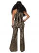 Gold Fever Women's Sparkly 70's Disco Costume Jumpsuit - Back Image