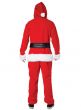 Fleece Santa Claus Christmas Costume for Unisex Adults - Men's Back Image