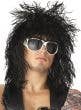 Black Frizzy Heavy Metal Mullet Image 1 