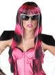 Image of Untamed Pink and Black Rock Star Womens Costume Wig