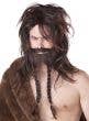 Deluxe Viking Brown Wig with Plaited Beard Set