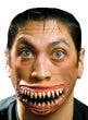 Latex Crazy Grin with Sharp Teeth Halloween Prosthetic Appliance