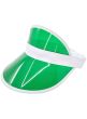 Image of Clear Green Sports Visor Costume Hat