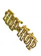 2 Finger Hip Hop Knuckle Duster Ring Gangsta Costume Accessory Jewellery - Close Up Side Image
