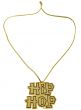 Gold Hip Hop Bling Necklace on Long Chain Gangsta Costume Accessory