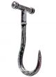 Horror Halloween Antique Look Black and Silver Meat Hook Costume Accessory - Image 1