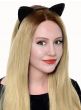 Cute Black Sequined Cat Ears Headband Costume Accessory