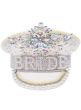 Image of Deluxe Handmade White and Silver Bride Hat - Alternate Image 1