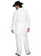 Image of Zoot Suit Riot Men's White 1940's Gangster Costume - Alternate Back View