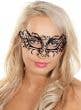 Women's Delicate Party Mask Antique Metal Masquerade Mask With Rhinestones - Alt Image