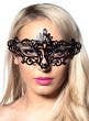 Womens Black Cut Out Masquerade Mask With Rhinestones - Main Image