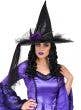 Long Purple Satin Women's Medieval Vampire Queen Costume - Alt Witch Image