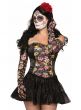 Women's Day of the Dead Print Costume Gloves Main Image