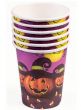 Halloween Jack O' Lantern Paper Party Cups in a Set of 8