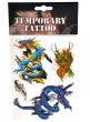 Instant Ink Oriental Dragon Set of 4 Temporary Tattoos Costume Accessory