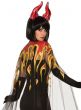 Deluxe Red Devil Costume Cape with Flames Close Image