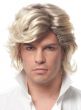 80's Icon Blonde and Brown Mens Costume Wig - Main Image