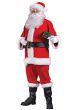 Men's Plus Size Red Felt Santa Claus Christmas Costume - Main Image