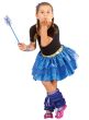 Image of Frozen Princess Anna Metallic Blue Leg Warmers - Full Image
