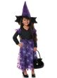 Image of Light Up Purple Witch Girls Halloween Costume