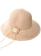 Image of Straw Look Dusty Pink Girls Costume Hat