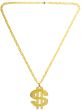 Image of 90's Gold Bling Dollar Sign Costume Necklace - Main Image