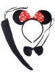 Kid's Minnie Mouse Style Headband, Bow Tie and Tail Accessory Set